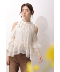Rirandture(リランドチュール) |フリルスリーブオフショルブラウス