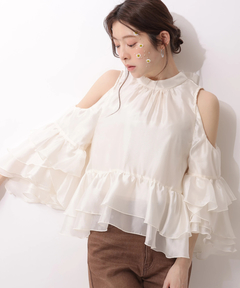 Rirandture(リランドチュール) |フリルスリーブオフショルブラウス