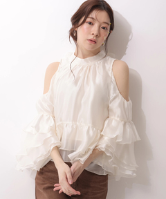 Rirandture(リランドチュール) |フリルスリーブオフショルブラウス