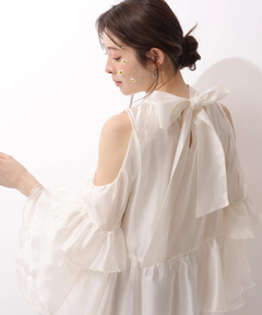 Rirandture(リランドチュール) |フリルスリーブオフショルブラウス