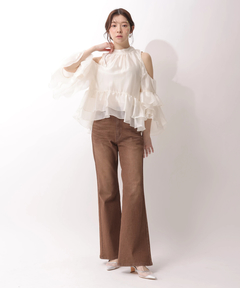 Rirandture(リランドチュール) |フリルスリーブオフショルブラウス