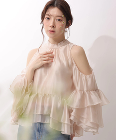 Rirandture(リランドチュール) |フリルスリーブオフショルブラウス