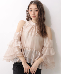 Rirandture(リランドチュール) |フリルスリーブオフショルブラウス
