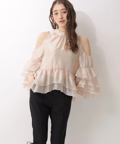 Rirandture(リランドチュール) |フリルスリーブオフショルブラウス