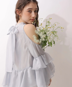 Rirandture(リランドチュール) |フリルスリーブオフショルブラウス