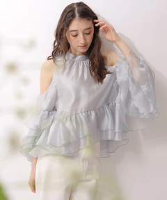 Rirandture(リランドチュール) |フリルスリーブオフショルブラウス