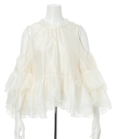 Rirandture(リランドチュール) |フリルスリーブオフショルブラウス