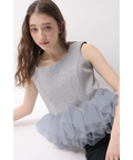 WEB LIMITED]チュールラッフルツィードトップス | シャツ・ブラウス