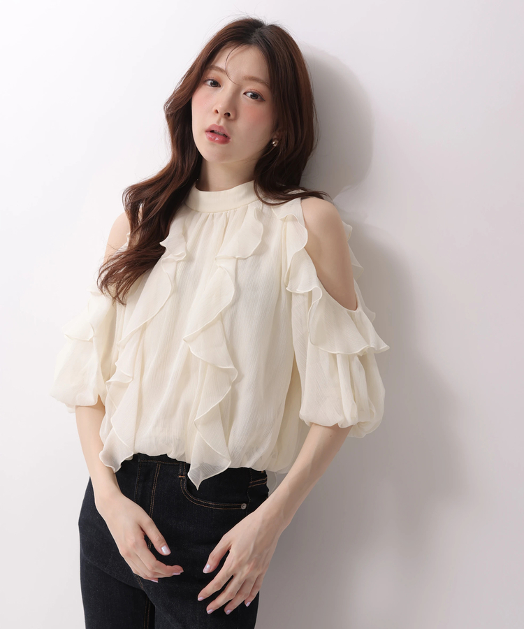 Rirandture(リランドチュール) |オフショルダーフリルブラウス