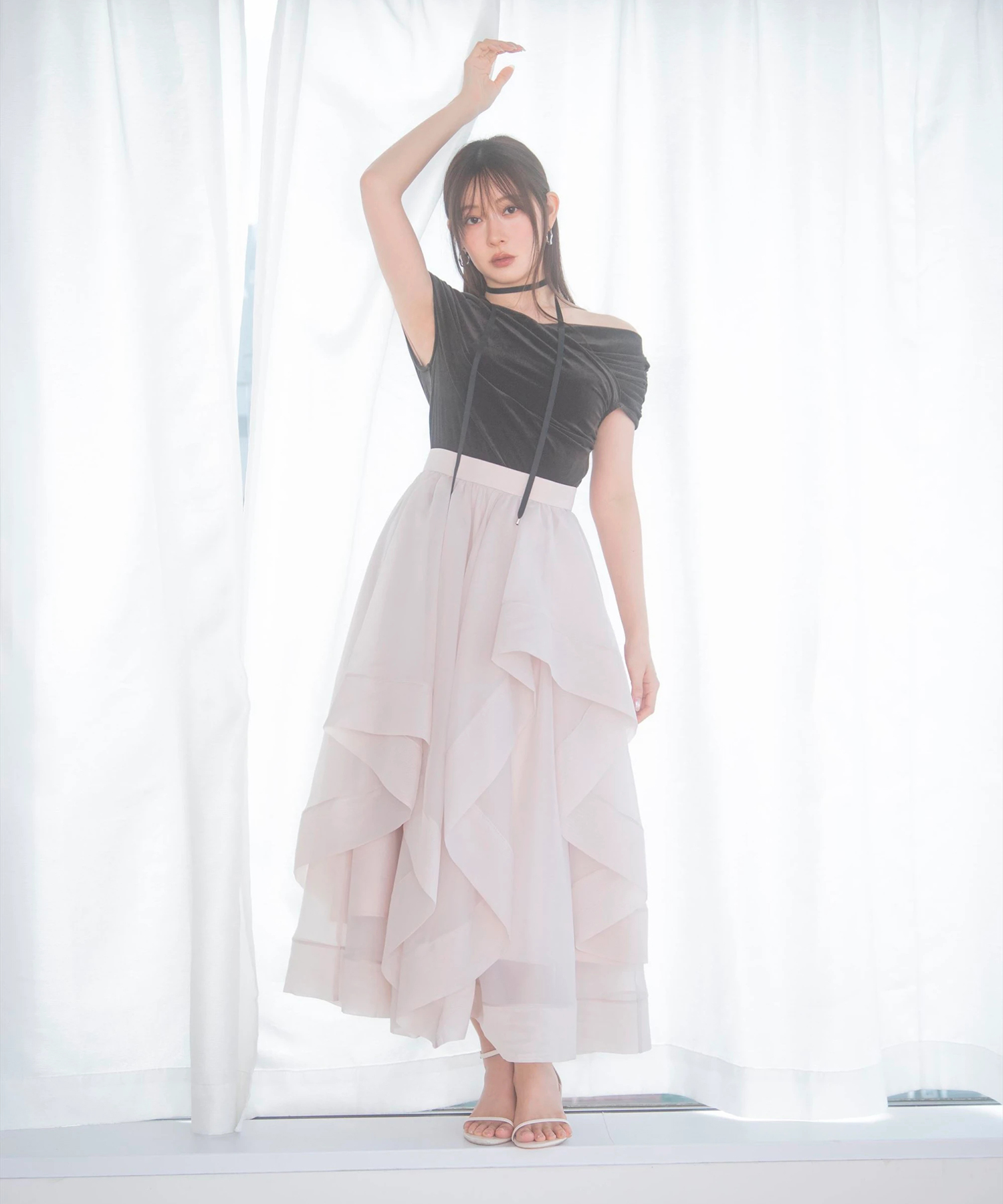 【期間限定値下げ】Rirandture ランダムラッフルシアースカート 01_001.jpg