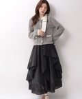 【新品、タグ付き】 ランダムラッフルシアースカート ミント ランダムラッフルシアースカート | スカート | Rirandture（リランド