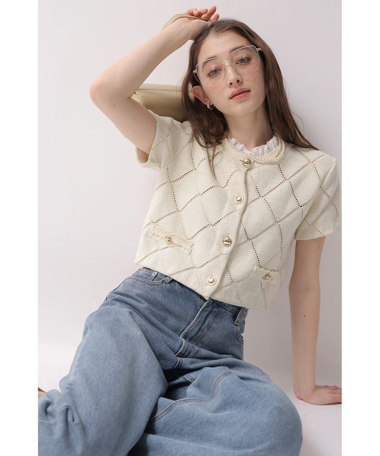 Rirandture(リランドチュール) |フリルレイヤードニットジャケット