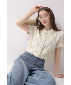 Rirandture(リランドチュール) |フリルレイヤードニットジャケット