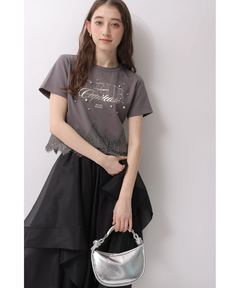 Rirandture(リランドチュール) |レースヘムロゴプリントTシャツ