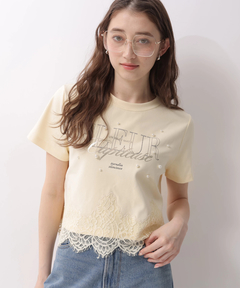 Rirandture(リランドチュール) |レースヘムロゴプリントTシャツ
