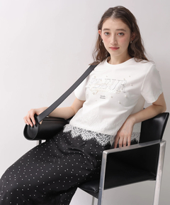 Rirandture(リランドチュール) |レースヘムロゴプリントTシャツ