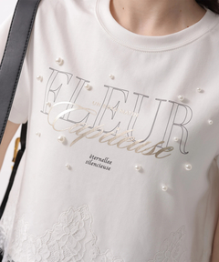 Rirandture(リランドチュール) |レースヘムロゴプリントTシャツ