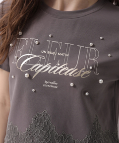 Rirandture(リランドチュール) |レースヘムロゴプリントTシャツ