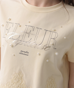 Rirandture(リランドチュール) |レースヘムロゴプリントTシャツ