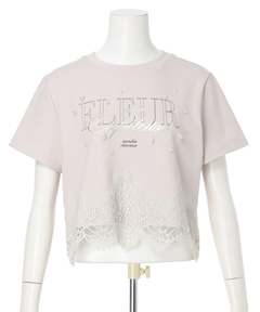 Rirandture(リランドチュール) |レースヘムロゴプリントTシャツ