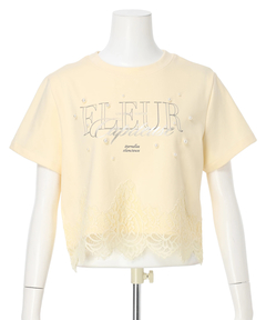 Rirandture(リランドチュール) |レースヘムロゴプリントTシャツ