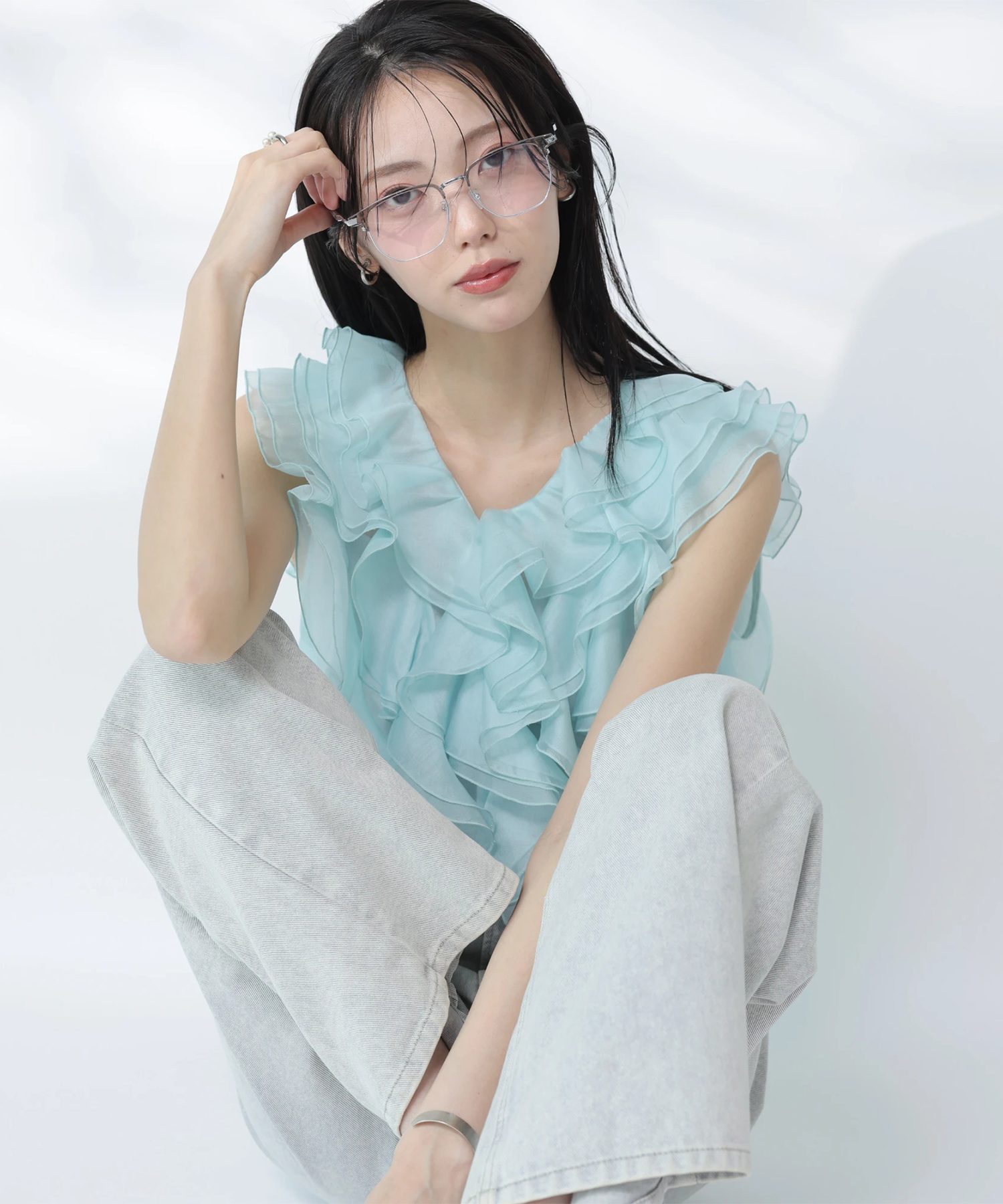 Arpege storyルミネ池袋店限定》エアリーラッフルブラウス | シャツ