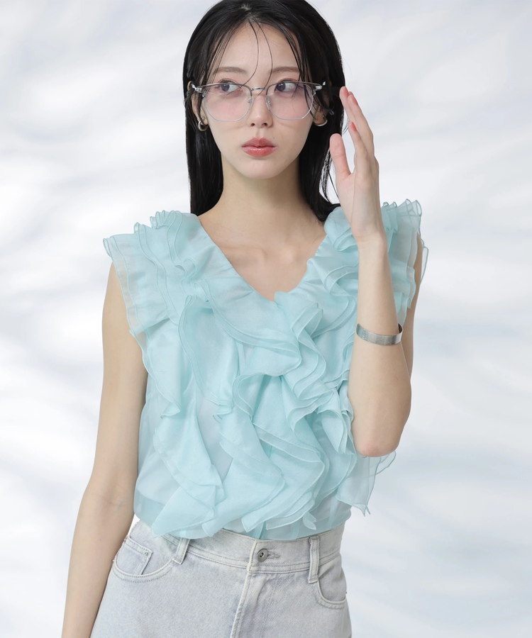 Arpege storyルミネ池袋店限定》エアリーラッフルブラウス | シャツ