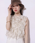 店舗限定》シアーラッフルノースリトップス | シャツ・ブラウス 