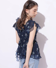 Rirandture(リランドチュール) |〈LAURA ASHLEYコラボ〉ペプラムラッフルブラウス