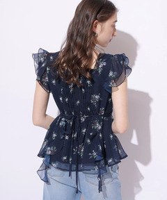Rirandture(リランドチュール) |〈LAURA ASHLEYコラボ〉ペプラムラッフルブラウス