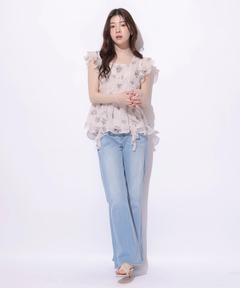 Rirandture(リランドチュール) |〈LAURA ASHLEYコラボ〉ペプラムラッフルブラウス