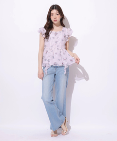 Rirandture(リランドチュール) |〈LAURA ASHLEYコラボ〉ペプラムラッフルブラウス