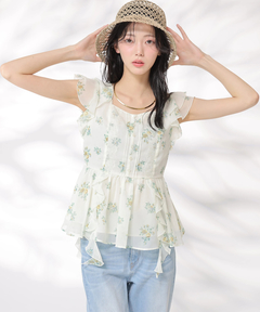 Rirandture(リランドチュール) |〈LAURA ASHLEYコラボ〉ペプラムラッフルブラウス