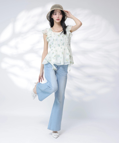 Rirandture(リランドチュール) |〈LAURA ASHLEYコラボ〉ペプラムラッフルブラウス