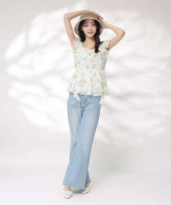 Rirandture(リランドチュール) |〈LAURA ASHLEYコラボ〉ペプラムラッフルブラウス