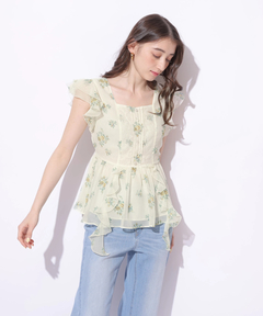 Rirandture(リランドチュール) |〈LAURA ASHLEYコラボ〉ペプラムラッフルブラウス