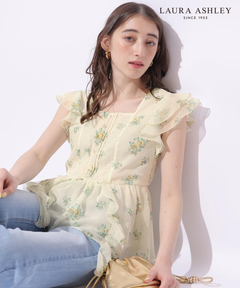 Rirandture(リランドチュール) |〈LAURA ASHLEYコラボ〉ペプラムラッフルブラウス