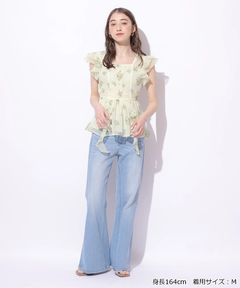 Rirandture(リランドチュール) |〈LAURA ASHLEYコラボ〉ペプラムラッフルブラウス