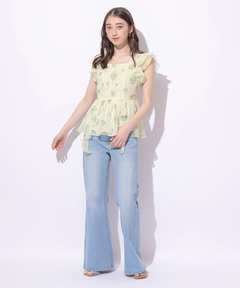Rirandture(リランドチュール) |〈LAURA ASHLEYコラボ〉ペプラムラッフルブラウス