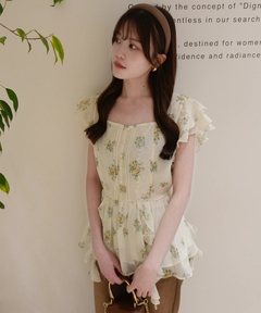 Rirandture(リランドチュール) |〈LAURA ASHLEYコラボ〉ペプラムラッフルブラウス