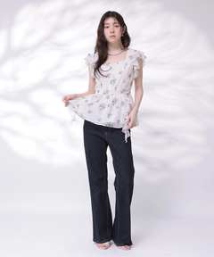 Rirandture(リランドチュール) |〈LAURA ASHLEYコラボ〉ペプラムラッフルブラウス
