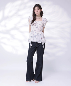 Rirandture(リランドチュール) |〈LAURA ASHLEYコラボ〉ペプラムラッフルブラウス