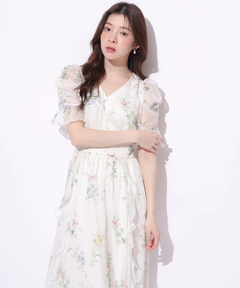 Rirandture(リランドチュール) |〈LAURA ASHLEYコラボ〉シアーラッフルワンピース