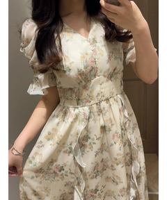 Rirandture(リランドチュール) |〈LAURA ASHLEYコラボ〉シアーラッフルワンピース