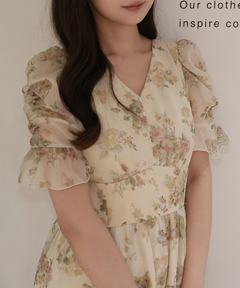 Rirandture(リランドチュール) |〈LAURA ASHLEYコラボ〉シアーラッフルワンピース