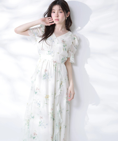 Rirandture(リランドチュール) |〈LAURA ASHLEYコラボ〉シアーラッフルワンピース