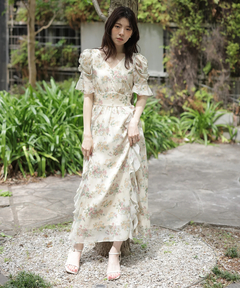 Rirandture(リランドチュール) |〈LAURA ASHLEYコラボ〉シアーラッフルワンピース