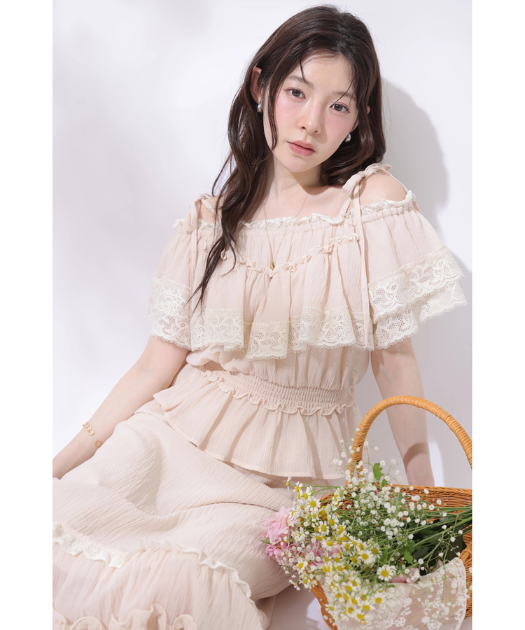 Rirandture 2末まで コットンレースオフショルブラウス | シャツ・ブラウス | Rirandture