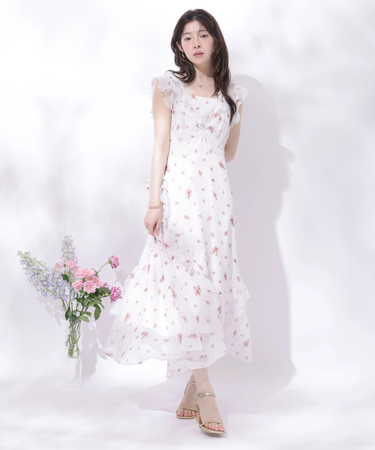 Rirandtureローズブーケワンピース 店舗限定》〈DILIGENCE PARLOURコラボ〉ローズブーケワンピース