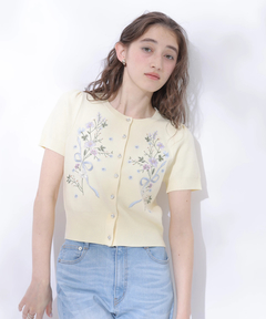 Rirandture(リランドチュール) |〈DILIGENCE PARLOURコラボ〉エンブロイダリーニットカーディガン
